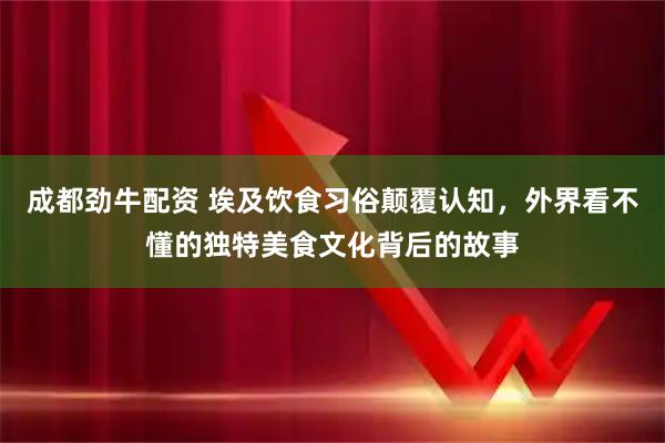 成都劲牛配资 埃及饮食习俗颠覆认知，外界看不懂的独特美食文化背后的故事