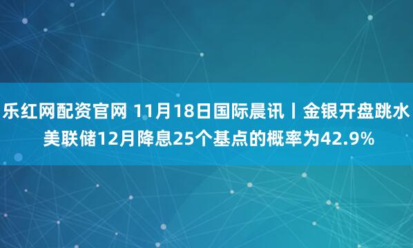 乐红网配资官网 11月18日国际晨讯丨金银开盘跳水 美联储12月降息25个基点的概率为42.9%